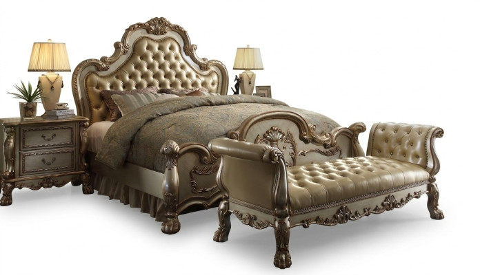 Chaise longue divano di lusso sdraio divano sdraio in pelle barocco rococò