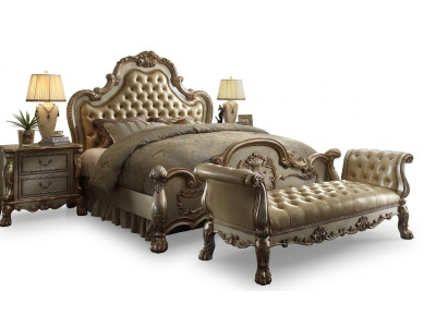 Chaise longue divano di lusso sdraio divano sdraio in pelle barocco rococò