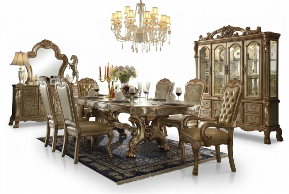 Classico lusso tavolo legno tavoli rococò barocco decorazione stile antico mangiare abitativo