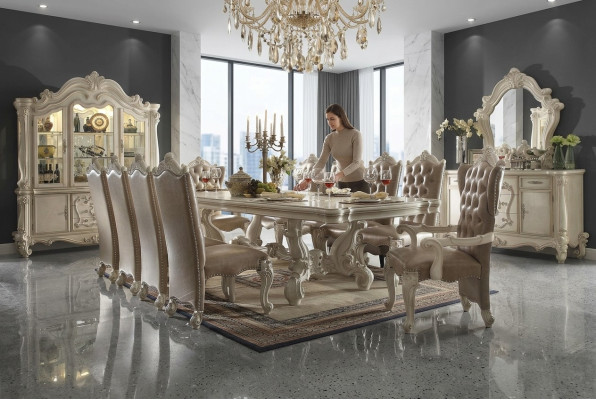 Mobili di alta classe Tavolo da pranzo Tavolo xxl Tavoli da villa 305cm xxl Legno Barocco