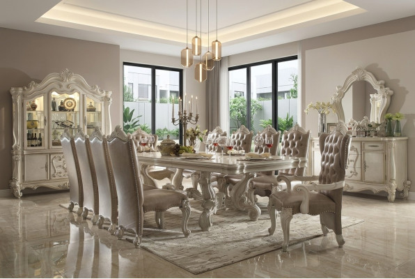 Tavolo da pranzo reale + 6 sedie Set completo sala da pranzo 7 pezzi.