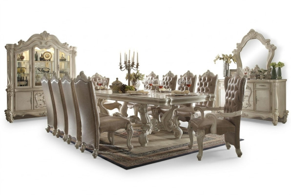 Tavolo da pranzo reale + 6 sedie Set completo sala da pranzo 7 pezzi.