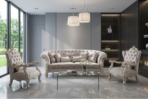 Divano Chesterfield a 4 posti in stile classico di lusso con rivestimento, divano in tessuto barocco.