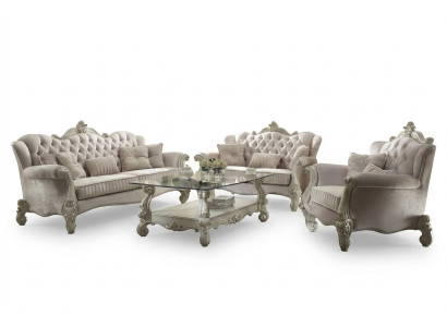 Set divani in tessuto classico 3+1+1 posti, design sofà imbottiti.
