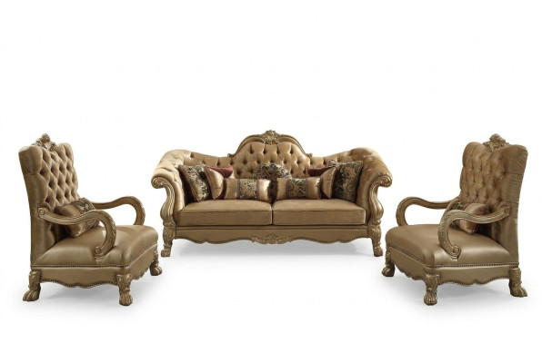 Set di divani 3 + 1 + 1 posti Chesterfield di lusso divani divani imbottiti6261.