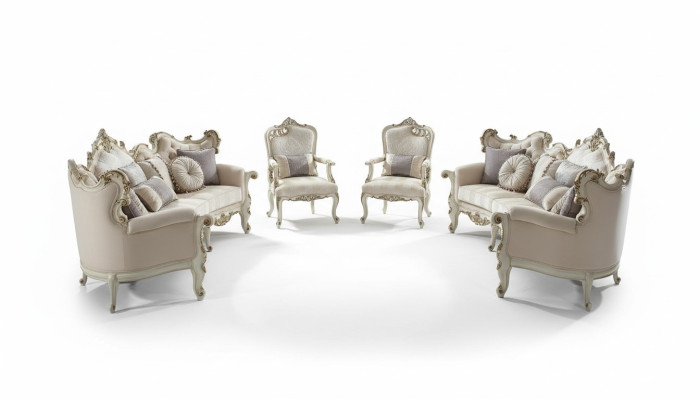 Set di divani 4 pezzi. Design divano set divani divano imbottito barocco rococò.