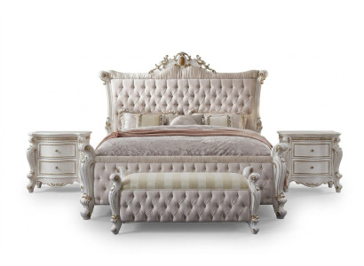 Chesterfield set da camera da letto 3 pezzi. Set letto + 2 comodini stile barocco