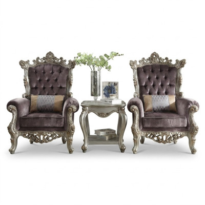 Poltrona monoposto in stile antico beige con sedie barocche in legno trono reale.