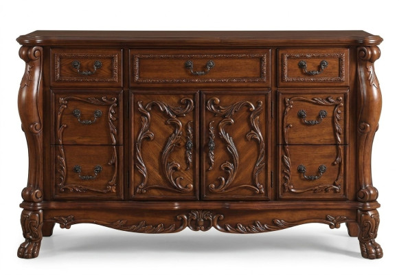 Buffet credenza comò vero legno lavorato a mano decorazione barocca rococò servire