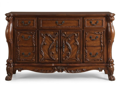 Buffet credenza comò vero legno lavorato a mano decorazione barocca rococò servire