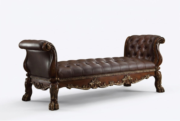 Chesterfield Chaiselongue Letto Pouf Divano Vera Pelle Relax Chaise