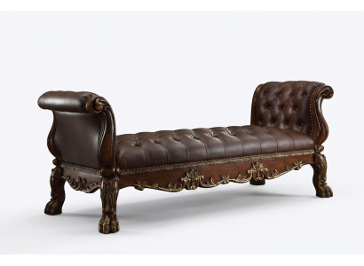 Chesterfield Chaiselongue Letto Pouf Divano Vera Pelle Relax Chaise