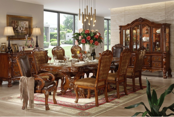Tavolo da pranzo reale Tavolo Tavoli Tavolo in legno Decorazione classica Stile rococò Barocco