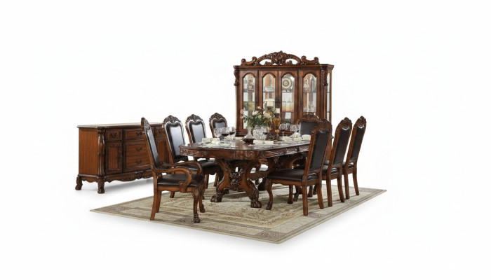 Tavolo da pranzo Tavolo Gruppo Sala da pranzo Legno Tavoli Design Soggiorno Set