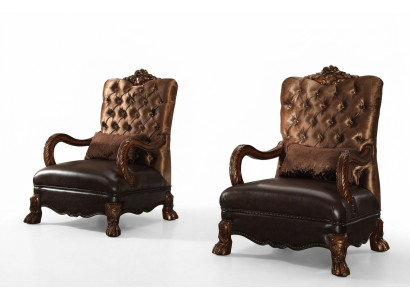 Poltrona Sedia Designer Imbottita Relax Tessuto Pelle Lounge Nuova Chesterfield