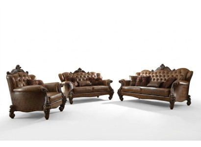 Divano 3 posti + 2 posti + 1 posto Divano Couch Set di divani in pelle.