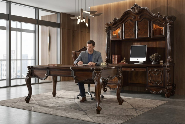 Set da ufficio di lusso con scrivania + poltrona + scrivania per computer