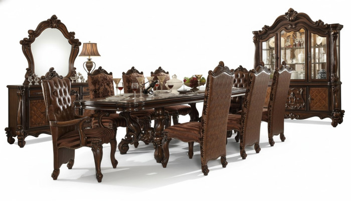 Tavolo da pranzo reale in legno di lusso in stile rococò barocco per sala da pranzo.