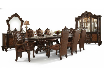 Tavolo da pranzo reale in legno di lusso in stile rococò barocco per sala da pranzo.