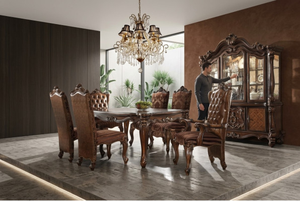 Set completo di decorazioni per tavolo da pranzo + 6 sedie Set da pranzo Gruppo da pranzo Tavolo in legno