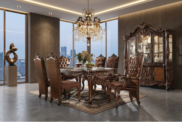 Set completo di decorazioni per tavolo da pranzo + 6 sedie Set da pranzo Gruppo da pranzo Tavolo in legno