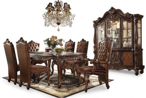Set completo di decorazioni per tavolo da pranzo + 6 sedie Set da pranzo Gruppo da pranzo Tavolo in legno
