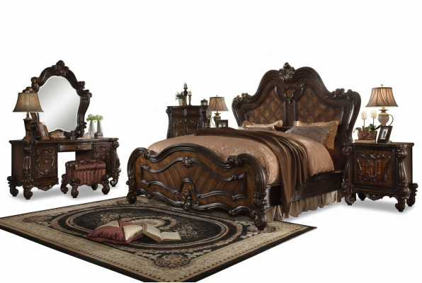 Tavolino trucco Specchio Sgabello console di lusso Comò di camera stile barocco