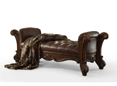 Cuscino sedile Cuscino panca Sitz Puff panca in pelle legno stile designer Chesterfield