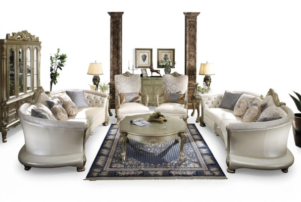 Set di divani Chesterfield di lusso 4+4+1+1 posti con tavolino mobili divano