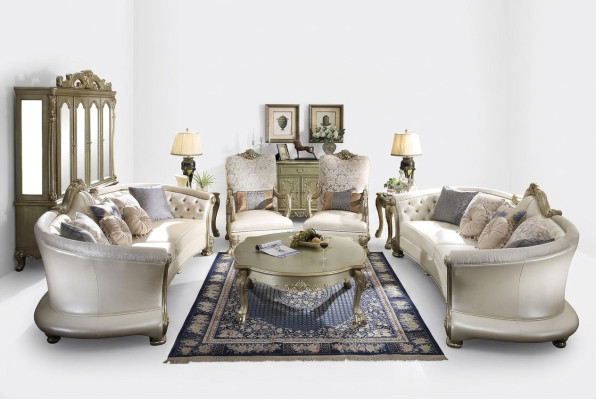 Set completo di divani 4 + 4 posti + tavolino da salotto design soggiorno.