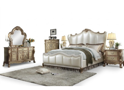 Chesterfield Set 3 pezzi. Letto + 2 comodini stile barocco camera da letto