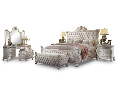 Set camera da letto classico Barocco Rococò, letto comodino comò