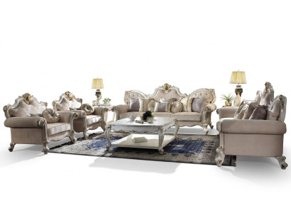 Set di divani classici 5 pezzi. Tavolino divano 3+2+1+1 posti divano