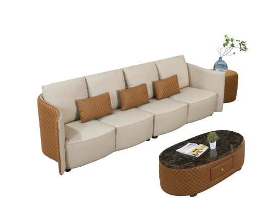 Divano divano 310 cm Divani imbottiti 5 posti in tessuto Salotto grande xxl Divani