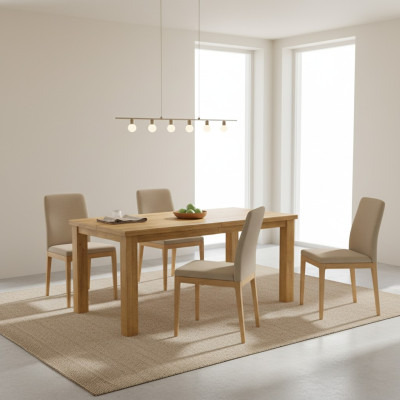 Tavolo da pranzo design in legno, mobili da sala da pranzo, tavolo da soggiorno, tavoli 160/220.   Tavolo da pranzo design in legno, mobili da sala da pranzo, tavolo da soggiorno, tavoli 160/220.