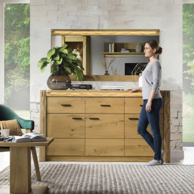 Comò Madia armadio con cassetti armadio credenza mobile in legno scaffale mobile basso