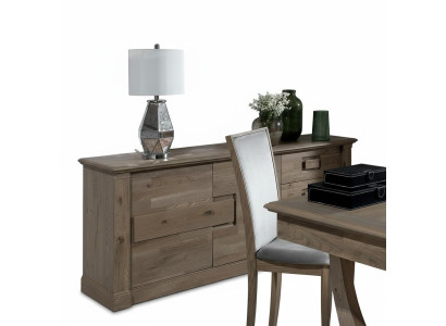 Comodino con specchio xxl credenza in legno nuovo buffet 2 pz. set in legno