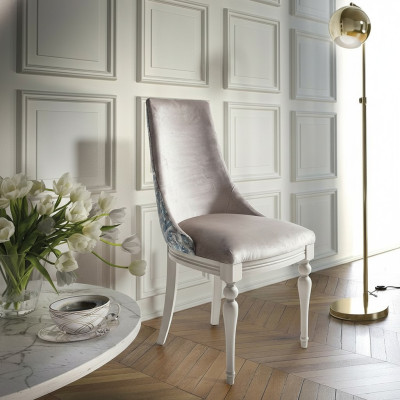 Sedia da designer poltrona di lusso imbottita 1x poltrona soggiorno sala da pranzo tessuto