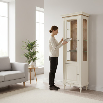 Vetrina classica Armadietto Vetrina Vetrina Credenza Vetrine in vetro Nuovo
