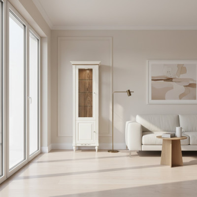 Vetrina classica Armadietto Vetrina Vetrina Credenza Vetrine in vetro Nuovo