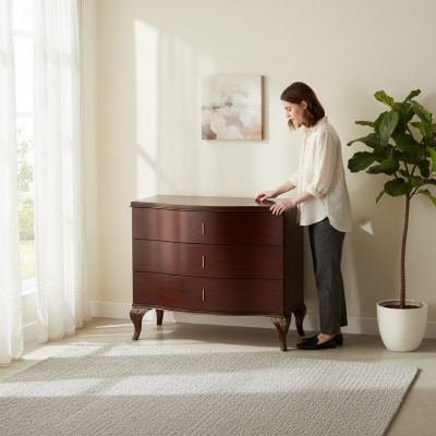 Comò con 3 cassetti Credenza con cassetti Armadio madia in legno Nuovo