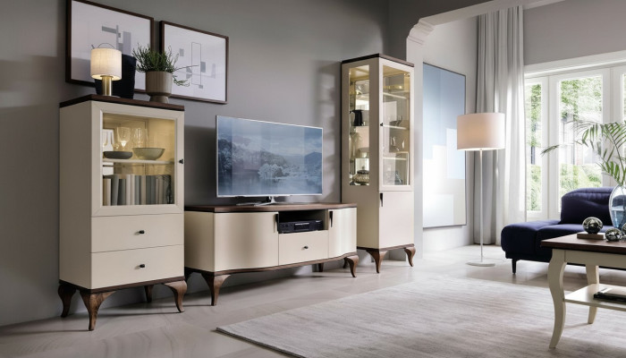 Design Vetrina Armadio in vetro Vetrina Soggiorno Vetrina Scaffale Credenza Legno