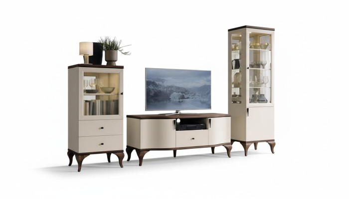 Design Vetrina Armadio in vetro Vetrina Soggiorno Vetrina Scaffale Credenza Legno