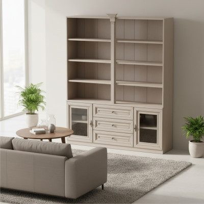Mobili classici Armadio Azienda parete Vetrina Vetrina in legno