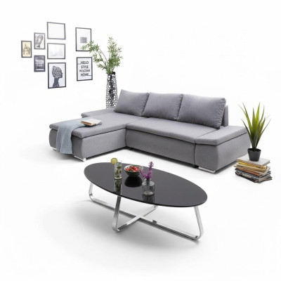 Divano letto design divano ad angolo a L con funzione letto in tessuto Tessuti divani in stoffa
