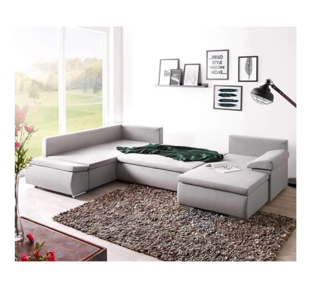Tessuto divano a forma di U divano d'angolo moderno design divano