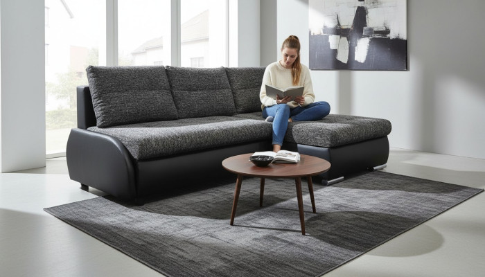 Divano ad angolo design divano letto divani funzione letto divano pelle tessuto imbottito nuovo