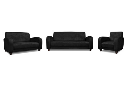 Salotto Moderno Divano in Pelle a 3 Posti con 2 Poltrone Ensemble Salotto
