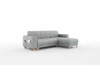 Divano ad angolo design a L con funzione letto, divano, divano letto imbottito in tessuto.