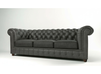 Tre posti Chesterfield divano a 3 posti, divano imbottito set di sedili 3 divani